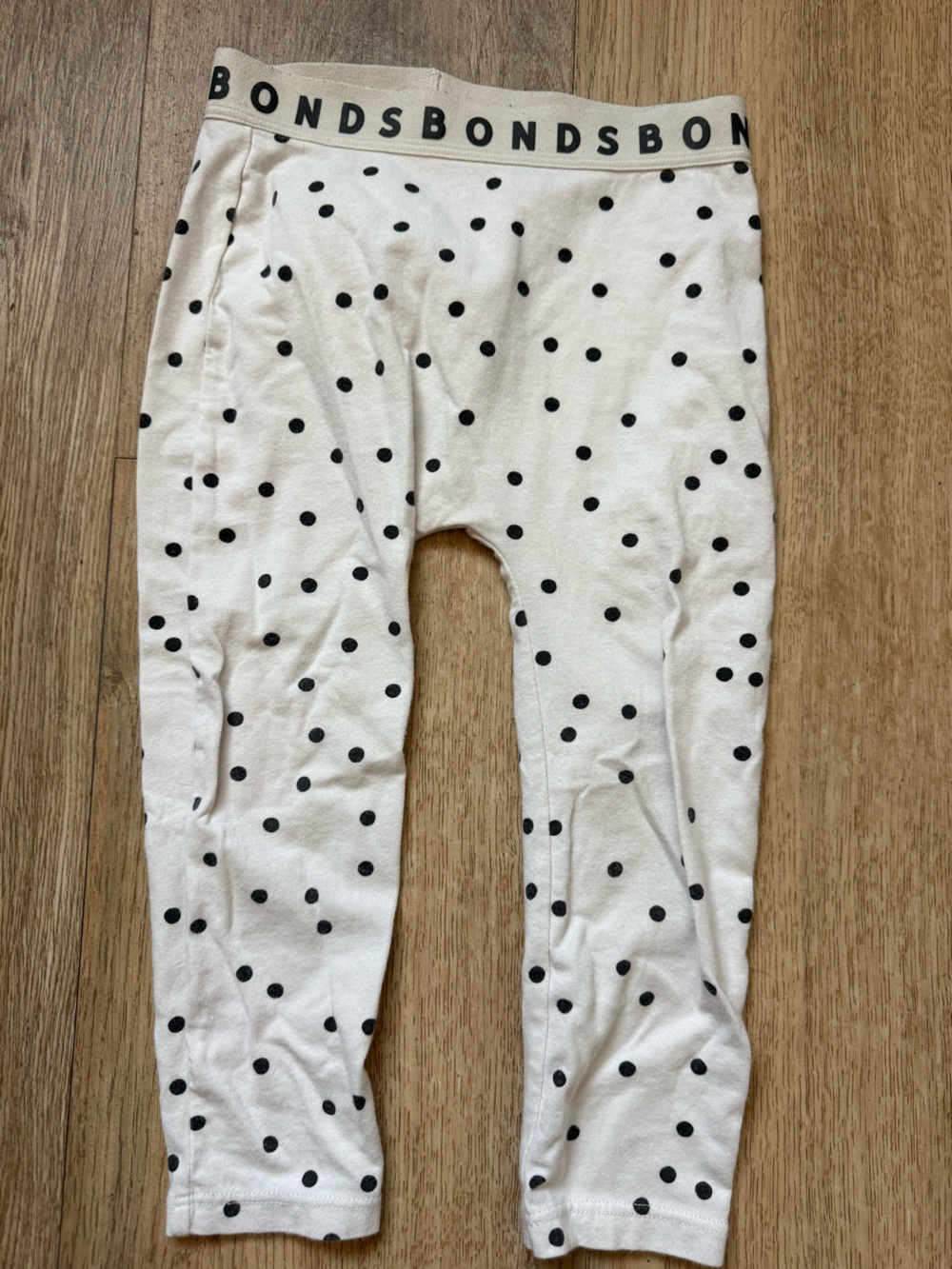 Bonds White Polka Dot Footie with Black Dots